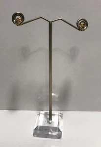 Vintage Ohrstecker 14 Karat Gelbgold natürlicher Diamant Blume - Bild 1 von 12