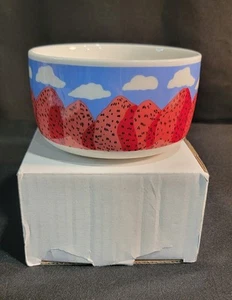 Marimekko Oiva Mansikkavoret Cuenco Nuevo Fresa Azul Cielo Nube - Imagen 1 de 11