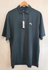 Fairway & Greene Owens Stripe Tech Polo Mens XL Forest • Dartmouth? Logo •NWT - Picture 1 of 12