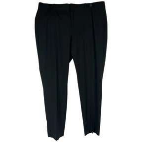 NWT Banana Republic Ryan Slim Straight-Fit Washable Wool-Blend Pants Black Sz 14 - Picture 1 of 13