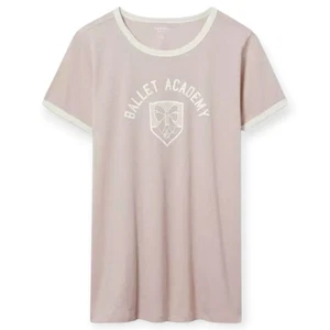 4X 26W Ballet Academy Pink Ringer Tee Jersey Torrid Graphic Tee NWT Dusky Rose s - Picture 1 of 8