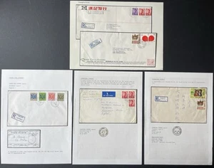 1965-1986 Hong Kong Covers QEII Post Offices Chang Sha Street w Registered w Rec - Picture 1 of 6