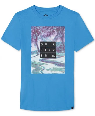 Camiseta Quiksilver Big Boys Hunter azul tamanho G (14/16) - Imagem 1 de 2