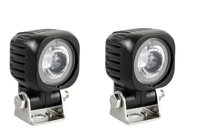 2x Fari Led Ausiliario Cyclops-Square 10W 12/24V IP68 Moto Auto 6000K 900 Lumen - Immagine 1 di 4