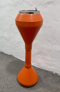 Vintage Italian Space Age Atomic Orange Smoking Stand Ashtray - Picture 1 of 5