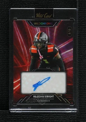 2023 Wildchrome Pro-Look Football WildLight /10 Rejzohn Wright Rookie Auto RC - Image 1 of 2