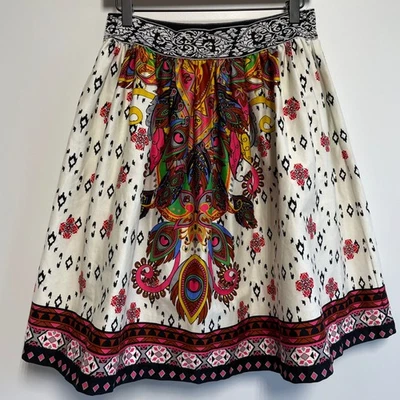 Falda midi con estampado de cachemira bohemia de tomate volador para mujer cintura elástica Foto 1 de 4