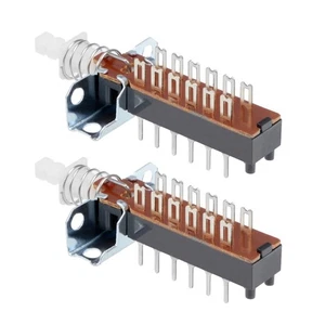 uxcell Momentary Push Button Switch 4PDT 4 Pole 12 Pin 1 Position 2pcs - Picture 1 of 3