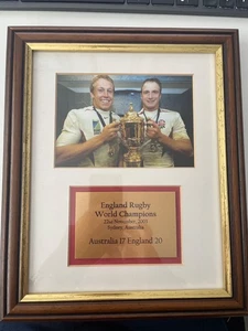 England Rugby Weltmeister 2003 gerahmtes Foto von Jonny Wilkinson und Mike Catt - Bild 1 von 2