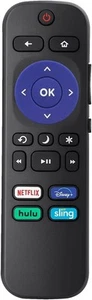 Télécommande universelle avec Netflix, Disney Plus, Hulu, Sling/Vudu Noir - Photo 1/6