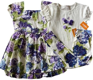 Gymboree Girls 8 SS Linen Blend Floral Dress NWT - Picture 1 of 2
