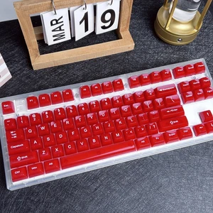  Ice Pink Jade Keycap Set 115 Keys MDA Profile PC Transparent Jelly MX Switch - Picture 1 of 11