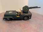 Vintage 1950s TADA US Army Jeep Tin Friction Toy Car! Made In Japan