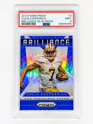 2013 Panini Prizm Brilliance Blue Prizm #3 Colin Kaepernick PSA 9 49ers - Image 1 of 2