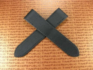 24.5mm Black Leather Strap Fabric Watch Band CARTIER SANTOS 100 XL Chronograph R - Picture 1 of 6