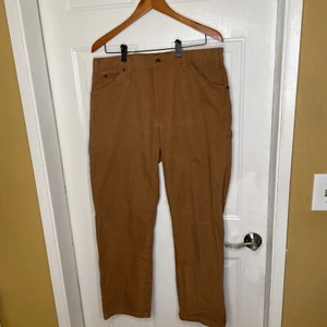 Dickies Work Rlx Fit men's Sz36 L 30 Canvas Carpenter Pants Gold 6 Pocket - Picture 1 of 18