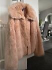 Topshop pink faux fur coat 