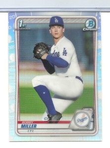 Bobby Miller 2020 Bowman Draft Chrome Refractor SP 1st card # BD-38 Dodgers