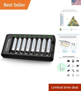 8-Pack High Capacity Rechargeable AAA Batteries with Eco-Charger - Long Lasting - Afbeelding 1 van 9