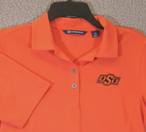 Cutter & Buck OSU Shirt Damen Small Orange Kurzarm Oklahoma State Cowboys - Bild 1 von 19