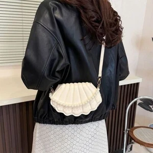 Cute Crossbody Bag with Pearls Design Purse Bag for Women Girls - Picture 1 of 15