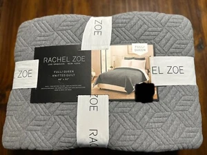 Rachel Zoe Full/Queen Gray Knitted Quilt 88”x92” New - Picture 1 of 2