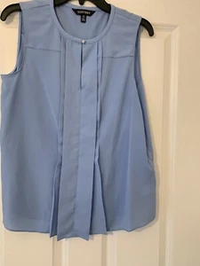 Ellen Tracy Petite Pleat Front Sleeveless Blouse Size S - Picture 1 of 7