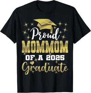 Super Proud Mommom of 2025 Graduate Senior Graduation Family T-Shirt Hoodie - Picture 1 of 10