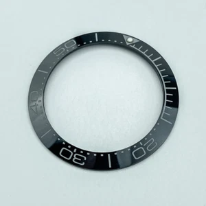 41.4mm / 32.5mm Black Ceramic Bezel Insert with Gray Index Ocean Planet Style - Picture 1 of 2