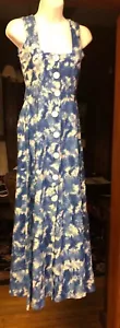 MAXI VESTIDO LARGO Vintage Años 80 Hecho a Mano África Africana SIN MANGAS Tinte Corbata Estilo Sm - Imagen 1 de 8