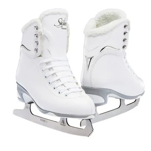 Jackson Ultima SoftSkate Womens/Girls Figure Skate 5 Women's White/Fleece - Picture 1 of 9