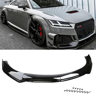 Gloss Black Car Front Bumper Spoiler Lip Splitter Body Kits For AUDI A8 Y+ - Изображение 1 из 4