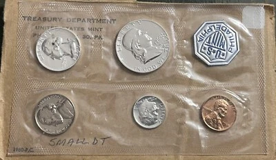 1960 U.S. Mint Silver Proof Set Small Date With Small Date Lincoln Cent OGP - Image 1 of 4