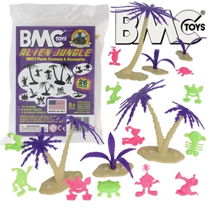 BMC Alien Jungle Martian Creatures Palm Trees Bushes Set - Picture 1 of 7