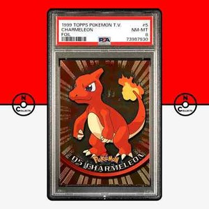 Pokemon PSA 8 Charmeleon Topps TV 5 Foil Holo Black Label 1999