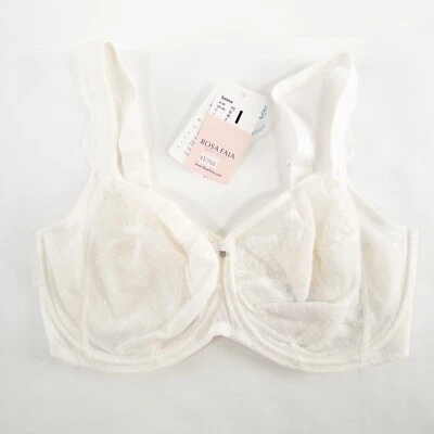 Бюстгальтер Rosa Faia Anita Selma 32I белый кружевной без подкладки на косточках регулируемый новый - Изображение 1 из 4