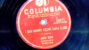 JIMMY BOYD/ COLUMBIA RECORDS 39871  ' I SAW MOMMY KISSING SANTA CLAUS 78RPM - Picture 1 of 2