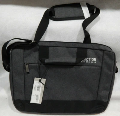 NEW Kenneth Cole Reaction Clouded Case Single Compartment Gray Laptop Bag 54588 - Image 1 of 4