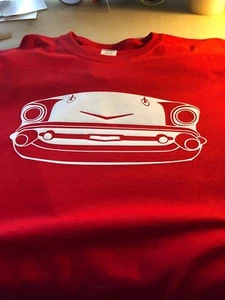 shirt 1957 57 Chevy Bel Air front end shirt car Chevrolet tri five 210 post - Picture 1 of 12