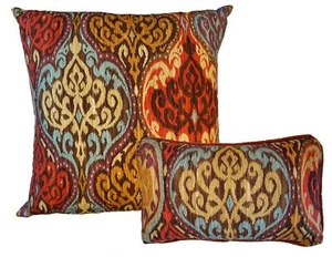 THE WELL DRESSED BED Tangier Ikat Cotton Sateen Accent Pillow Cover - Picture 1 of 9