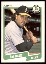 FLEER RON HASSEY OAKLAND ATHLETICS #8