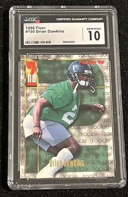 1996 Fleer Brian Dawkins Rookie CGC 10 Gem Mint RC Philadelphia Eagles - Image 1 of 2