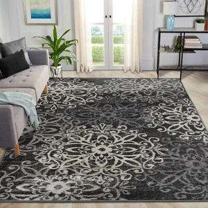 Leigh Floral Medallion Kid Friendly Bedroom Living Room Area Rugs Or Runner Rug - Picture 1 of 49