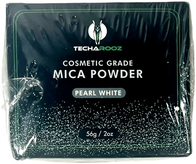TECHAROOZ Cosmetic Grade MICA POWDER Pearl White 2oz - Image 1 of 4