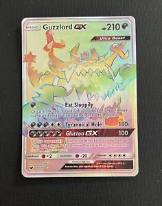 Guzzlord GX 116/111 Secret Rare Rainbow Crimson Invasion Pokemon Card NM