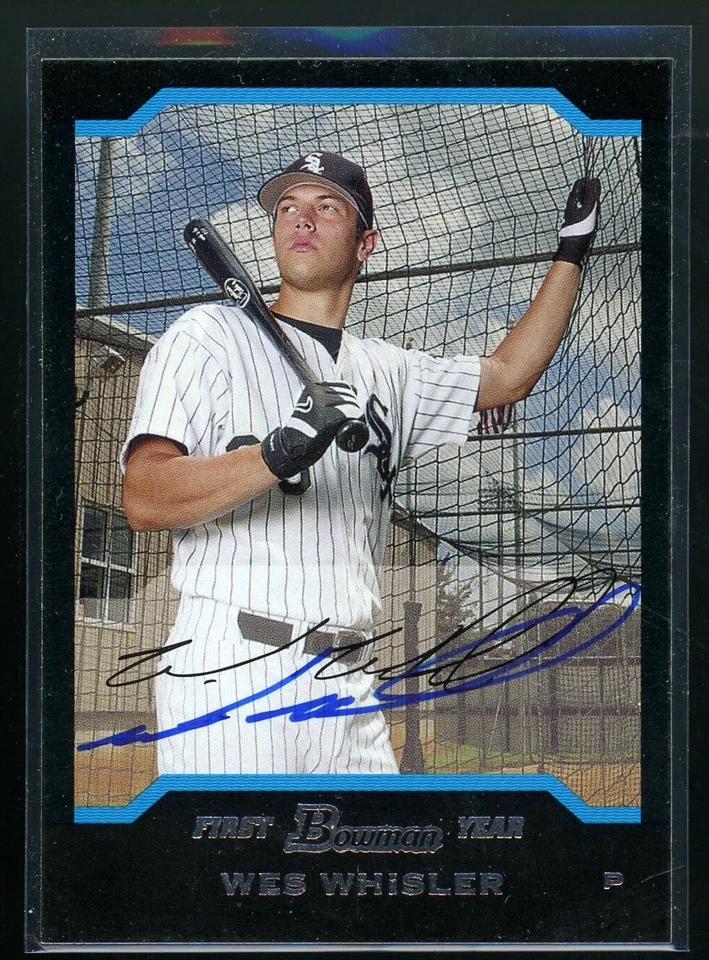 2004 Bowman WES WHISLER Signed Card autograph auto WHITE SOX ONLY 3 MLB GAME - Image 1 of 1