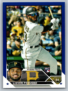 Liover Peguero 2023 Topps Series 1 Royal Blue Rookie Card #238 Pirates