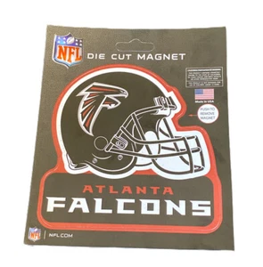 Nfl Atlanta Falcons Helmet Die Cut Magnet NEW Made In USA ~4.25” - Picture 1 of 2