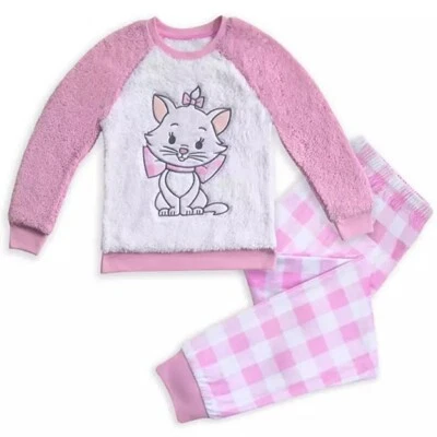 Disney Store Marie Fleece Girl's Pajama Set Long Sleeve Sleepwear Aristocats NEW - Image 1 of 4