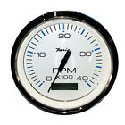 Faria Chesapeake White SS 4" Tachometer w/Hourmeter (4000 RPM) (Diesel) (Mech.
